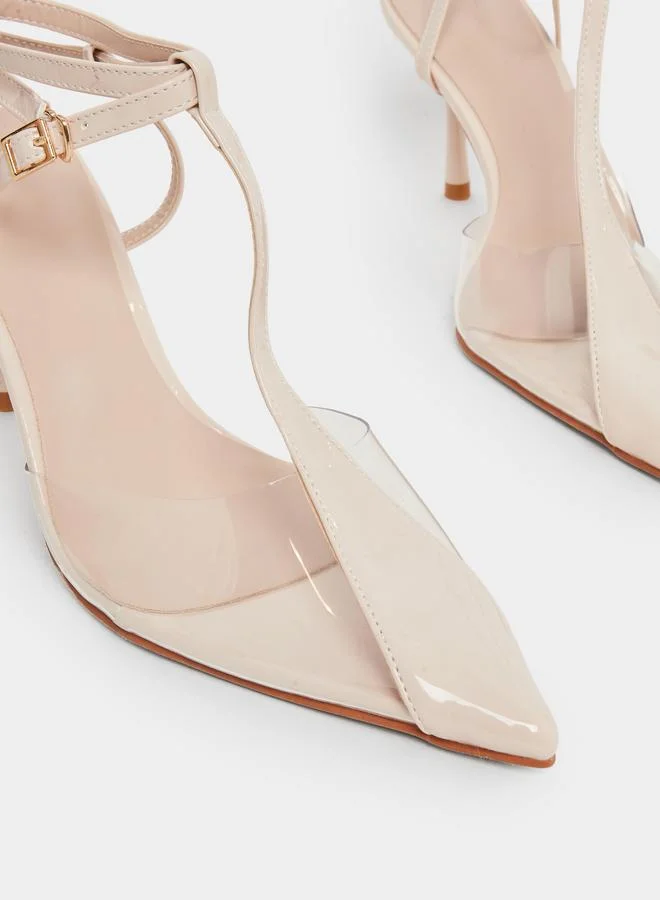 Styli Women Nude Stiletto Heels Shoes